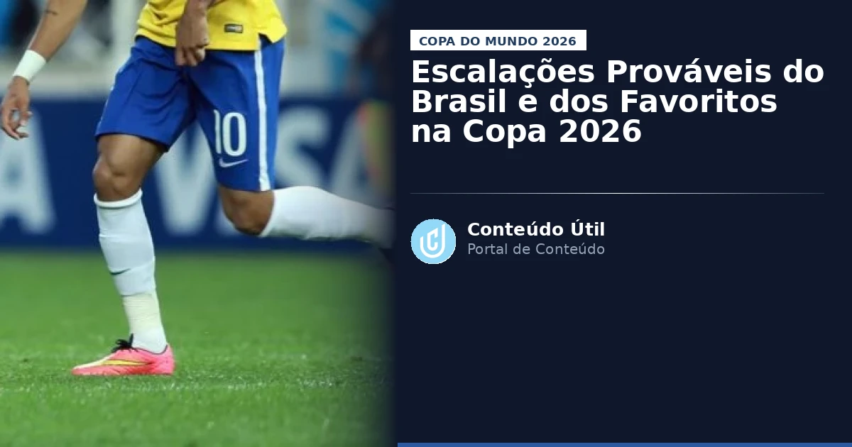 Escalações Prováveis do Brasil e dos Favoritos na Copa 2026 | Conteúdo Útil