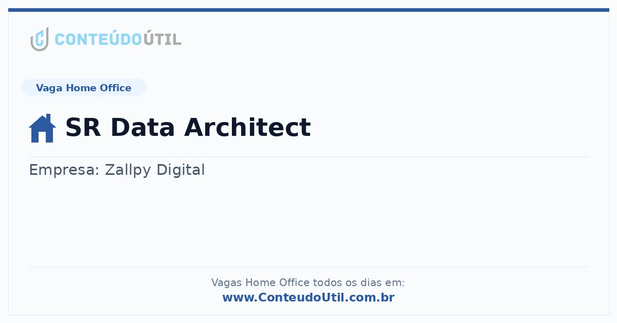 Vaga Home Office: SR Data Architect | Quero Home