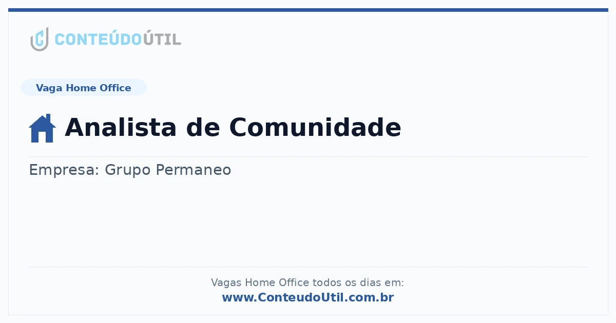 Vaga Home Office: Analista de Comunidade | Quero Home